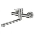 CHOYCLIT Wall Mounted Kitchen Faucet, Stainless Steel Wall Mounted