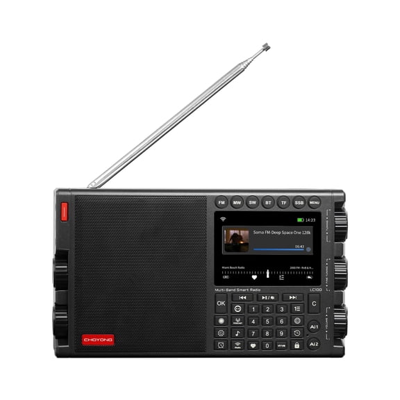 CHOYONG LC100 Multi-Band Smart Internet Radio,WiFi/4G,AM/FM/MW/SW/SSB,TF Card,Bluetooth,Recording Choyoung Radio