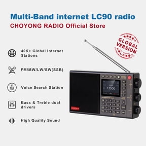 CHOYONG LC90 Multi-Band Smart Internet Radio Portable AM/FM, Longwave and Shortwave Radio with WiFi/4G, Bluetooth, TF CardPortable Shortwave Receiver with SSB,choyoung Radio
