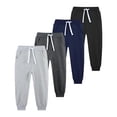 thumbnail image 1 of CHOYURME CHONYURM 4 Pack Boys Cotton Drawstring Jogger Sweatpants Kids Athletic Casual Pants 5-14Y, 1 of 7