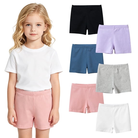 CHOYURME CHONYURM 6 Pack Cotton Toddler Girls Bike Shorts Cartwheel Shorts Under Dress Safety Shorts