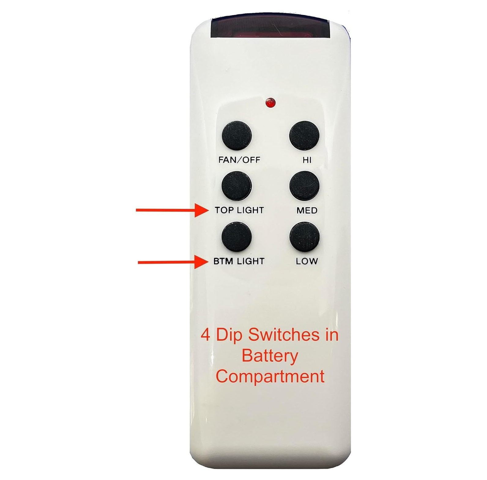 CHQ8BT7053T Ceiling Fan Control 4 Dip Switch Version W/Top and BTM