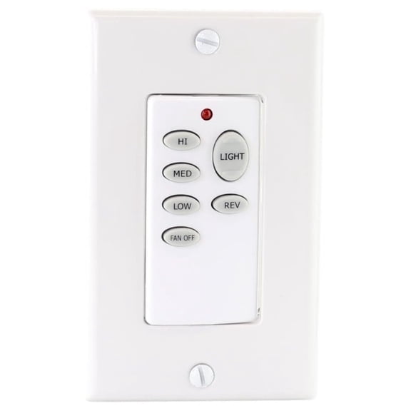 CHQ9051T / UC9051T Wireless Wall Ceiling Fan Control | 3-Speed Fan, Up & Down Light, Reverse | Works with UC7067RC, FAN28R-UD, UC7058GM Receivers | 304 MHz Dip Pairing