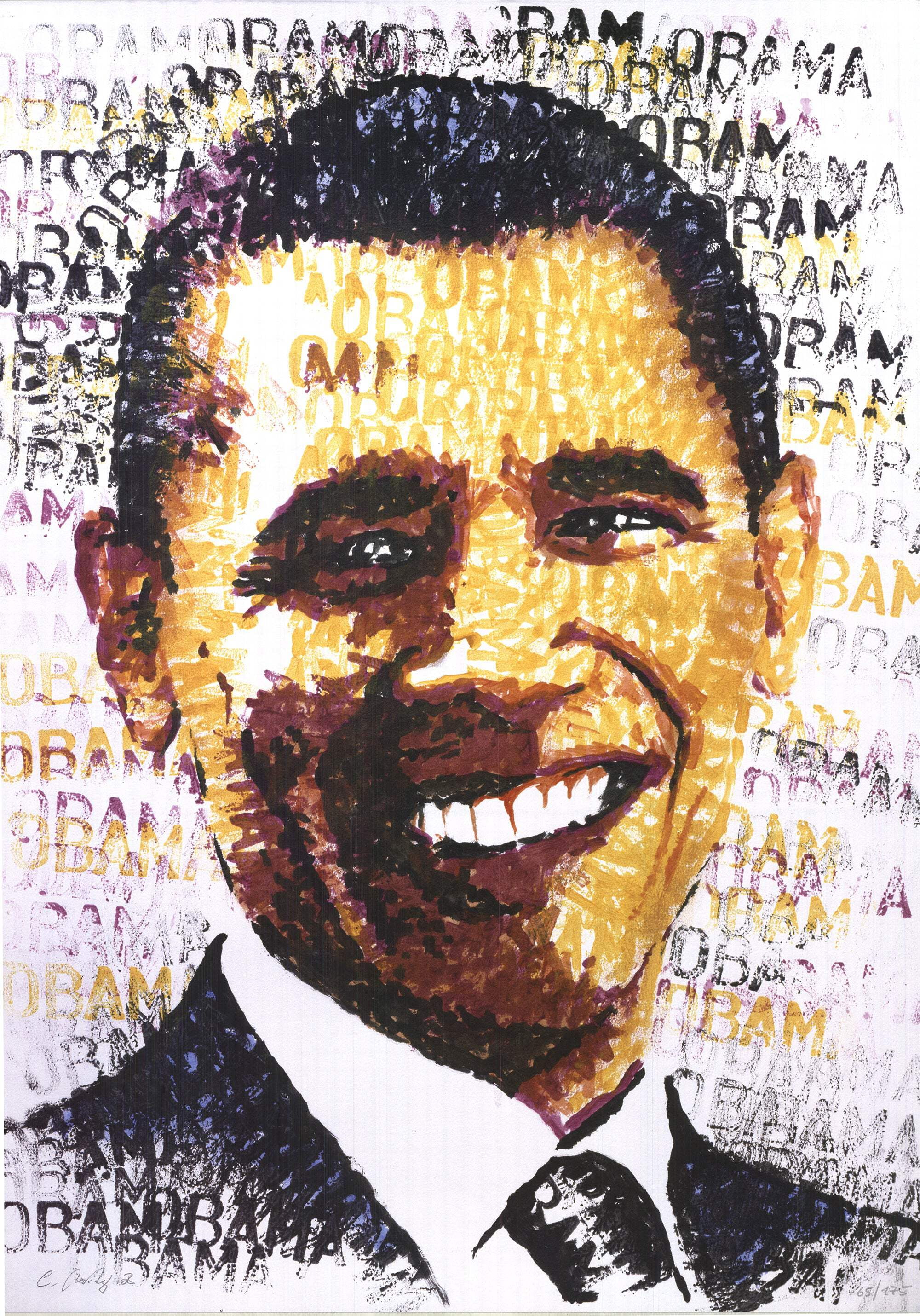 Chris Britz Signed 2008 Obama Offset Lithograph