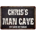 thumbnail image 1 of CHRIS'S Man Cave Black Grunge Sign Home Decor Gift Cave Funny 108120004139, 1 of 1