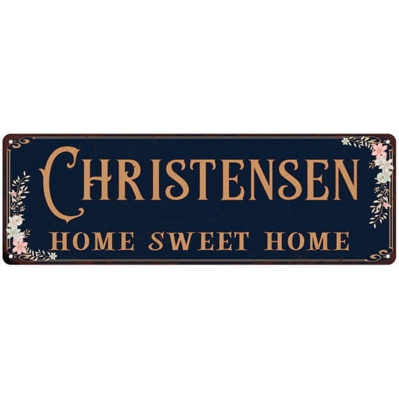 CHRISTENSEN Home Sweet Home Victorian 6x18 Metal Sign 106180046994