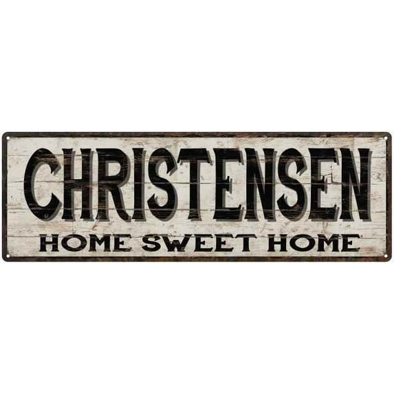 CHRISTENSEN Rustic Home Sweet Home Sign Gift 8x24 Metal Decor 108240084412