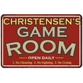 thumbnail image 1 of CHRISTENSEN'S Game Room Sign Vintage Distressed 812 x 18 Matte Finish Metal 112180001078, 1 of 1