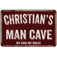 thumbnail image 1 of CHRISTIAN'S Man Cave Red Grunge Gift Sign Metal 12x18 Decor 208120003487, 1 of 1