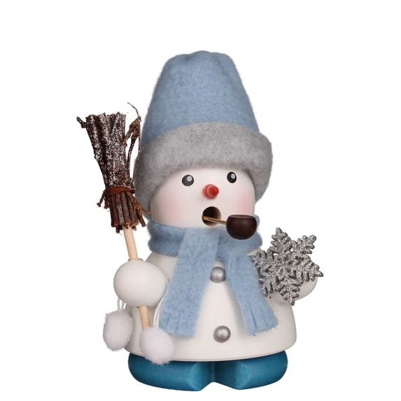 Alexander Taron 4" White, Periwinkle Blue, and Gray Christmas "Frosty The Snowman With Scarf"