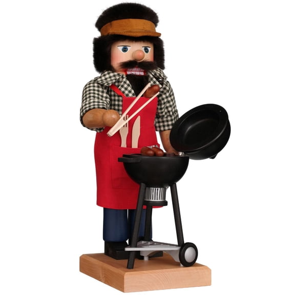 Alexander Taron 17" Brown and Red Christian Ulbricht Barbeque Nutcracker Decoration