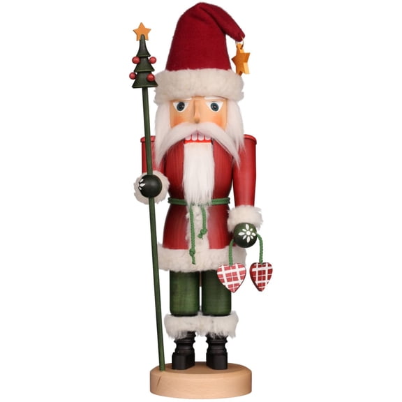 Alexander Taron 16.75" Free Standing Christian Ulbricht Handcrafted Wooden Nostalgic Santa Glazed