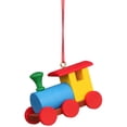 thumbnail image 1 of Alexander Taron 2" Red, Yellow, and Blue Train Locomotive Collectible Christian Ulbricht Ornament, 1 of 1