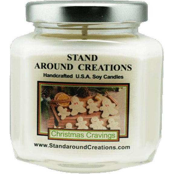 CHRISTMAS CRAVINGS HEX 6-OZ. ALL NATURAL SOY CANDLE