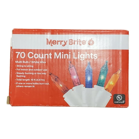 70 Mini White Wire Christmas Lights, Indoor/Outdoor 14ft
