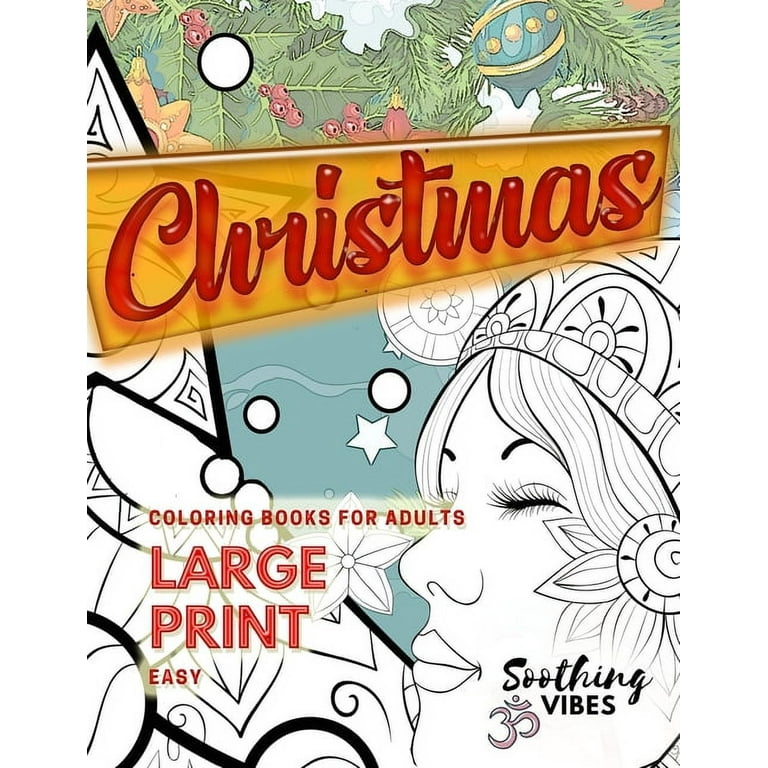Christmas Easy Coloring Book For Adults : Large Print Easy Coloring Book  for Adults (Paperback)