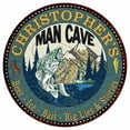 thumbnail image 1 of CHRISTOPHER'S Man Cave Fishing 14" Round Metal Sign Garage Decor 100140004500, 1 of 1