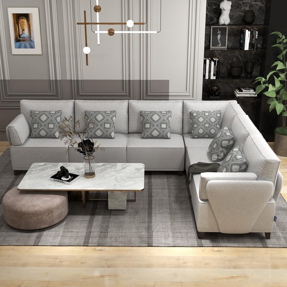 Chromcraft Modular Sectionals for Living Room with Chaise Sleeper Sofa L Shaped Couch Convertible Sectional Seating Furniture