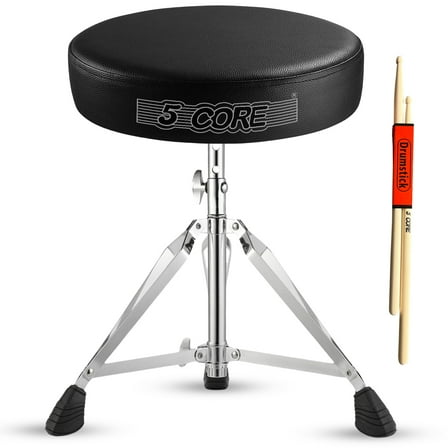 CHROME 2020 PRO Universal Drum Chair Round Padded Seat Throne Stool Stand