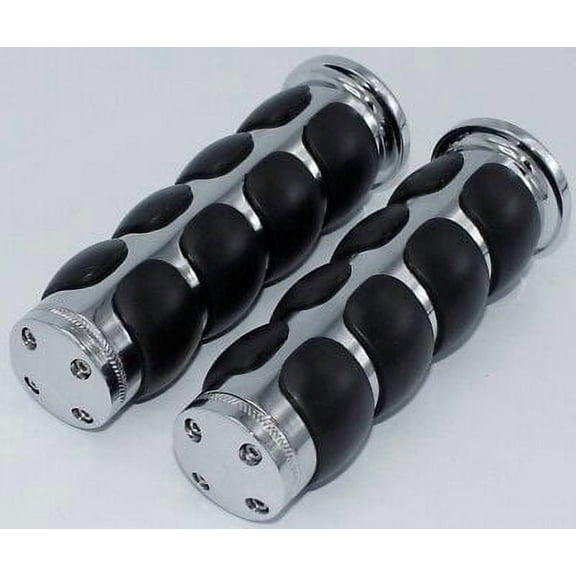 CHROME HAND GRIPS for Honda Kawasaki Suzuki Yamaha Cruisers