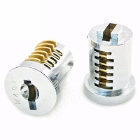 (CHROME) Office Furniture Replacement Lock Core for Wesko W482
