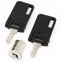 (CHROME) Replacement Lock Core Kit Includes 2 Keys for A-ZUM CC2007