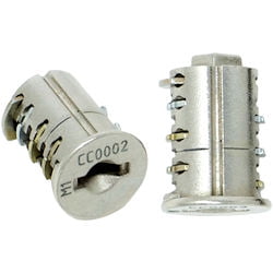(CHROME) Replacement Lock Core Kit Includes 2 Keys for Cyber Lock CC0010