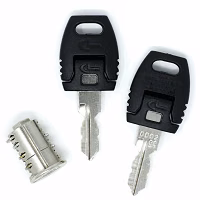 (CHROME) Replacement Lock Core Kit Includes 2 Keys for Cyber Lock CD0006