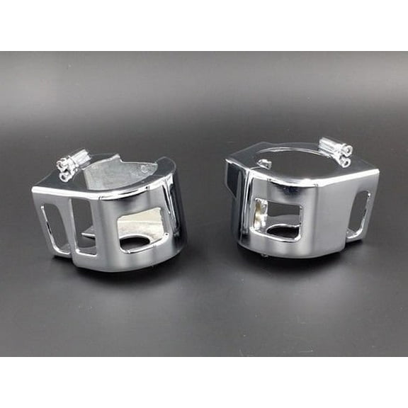 CHROME SWITCH HOUSING COVERS SET for Kawasaki Vulcan 2000 900 VN VN900 VN2000 Yamaha Road Star Star 650 Custom XV Suzuki Marauder 1600 M95