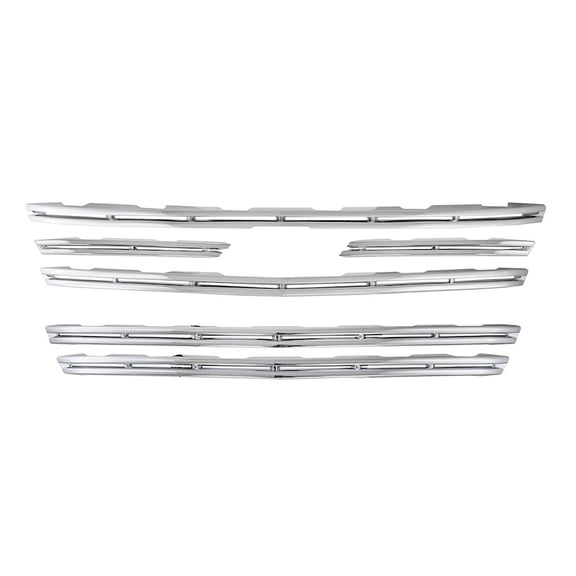 CHROME Snap On Grille Overlay Bar Covers Inserts for 2013-17 Chevy Traverse LS