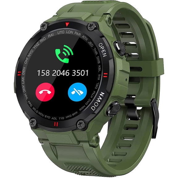 CHRONUS Men's Smart Watch, 1.3 Inch Smart Watch, Fitness Tracker Watch, Compatible with iOS Samsung