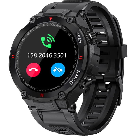 CHRONUS Men's Smart Watch, 1.3 Inch Smart Watch, Fitness Tracker Watch, Compatible with iOS Samsung