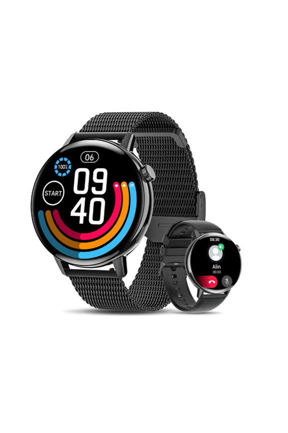 Smart Watch - 1.32" Touch Screen, 20 Sports Modes, Bluetooth Calling, IP67, Android/iOS, Black