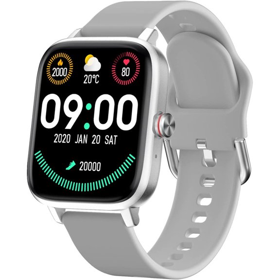 CHRONUS Smart Watch, 1.7 Inch Touch Screen Smart Fitness Tracker with Answer/Dial, Compatible with Android iOS