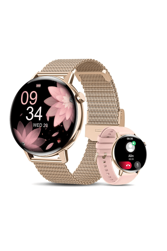 Smartwatch - Bluetooth Calling, IP67, Android/iOS, Gold