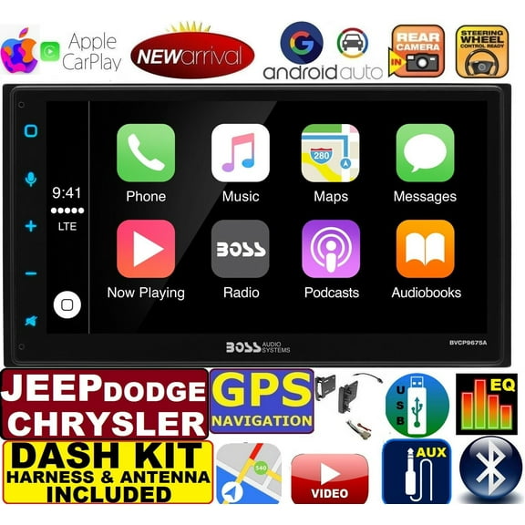 CHRYSLER JEEP DODGE GPS NAVIGATION SYSTEM BLUETOOTH/USB/EQ CAR RADIO STEREO PKG