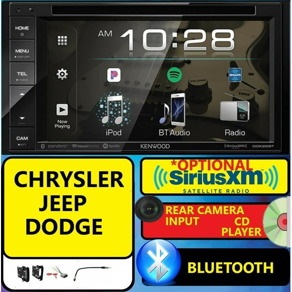 CHRYSLER JEEP DODGE Jensen Navigation Double Din DVD Radio Stereo bluetooth bt