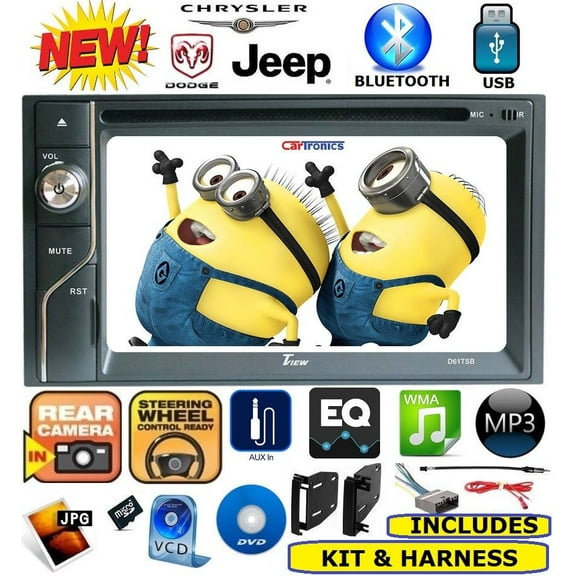 CHRYSLER JEEP DODGE TOUCHSCREEN DVD CD BLUETOOTH USB Double Din Car Radio Stereo