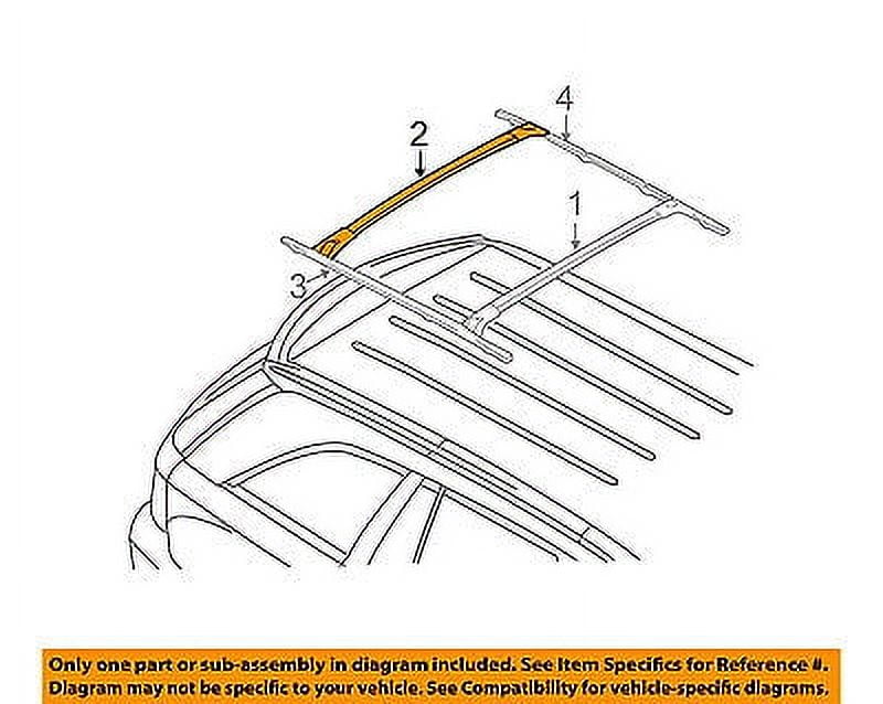 CHRYSLER OEM 0408 Pacifica Roof Rack Rail Luggage CarrierCross Rail