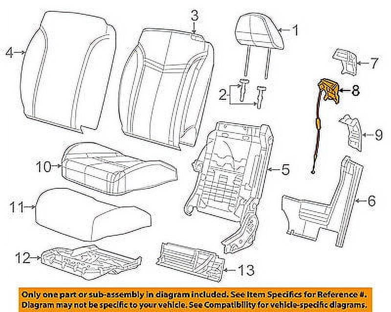 1HM12HL1AD 200 Handle 12-14 Right CHRYSLER OEM Front Seat-Release