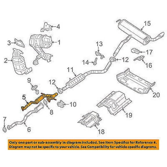 CHRYSLER OEM Exhaust System-Front Pipe 68110128AC