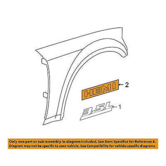 CHRYSLER OEM Front Fender-Emblem Badge Nameplate 4806328AA