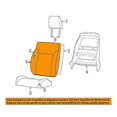 thumbnail image 1 of CHRYSLER OEM Front Seat-Cushion Cover-Top Back 1RL121K7AA, 1 of 2