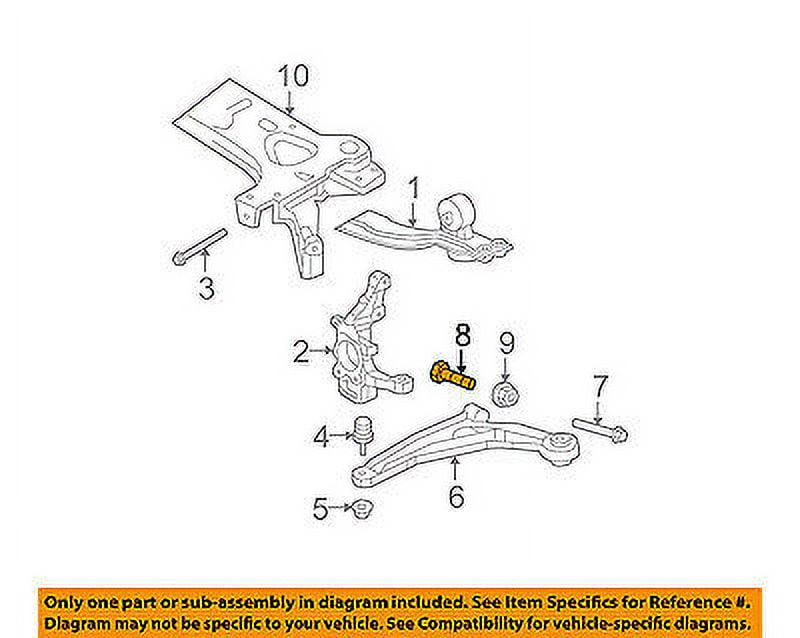 CHRYSLER OEM Front SuspensionLower Control Arm Rear Bolt 6508844AA