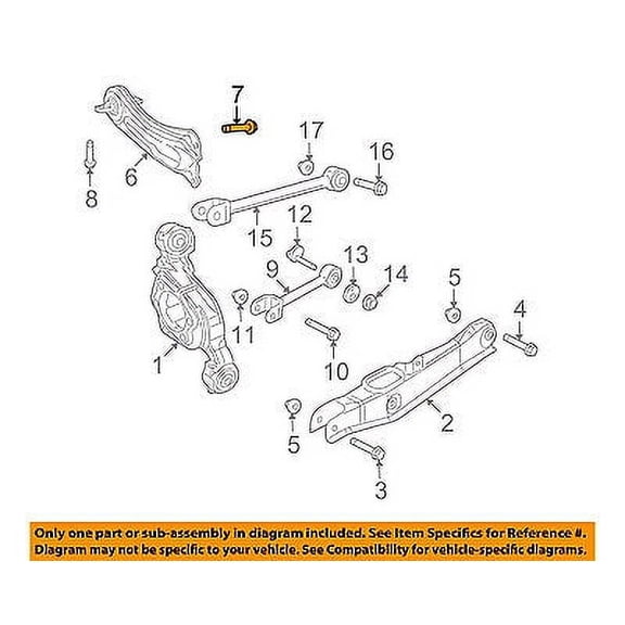 CHRYSLER OEM Rear-Trailing Control Arm Lower Bolt 6509391AA