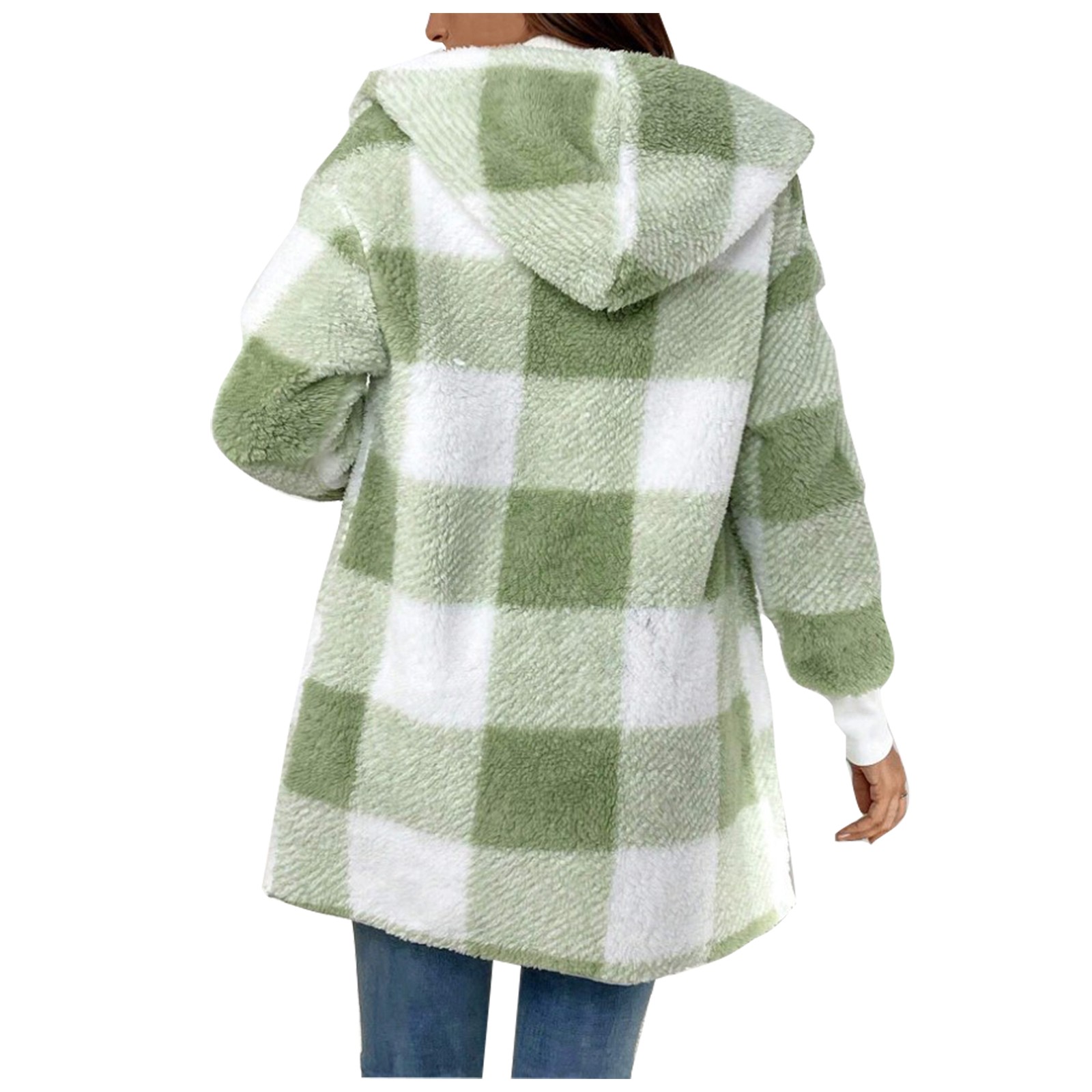 CHSCHS Womens Winter Coats Warm Hooded Jackets Zip Up Button Cardigan