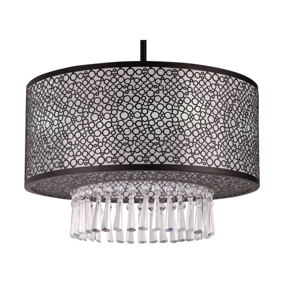 CHSF2006-20BK-Whitfield Lighting-Willem - 20 Inch Three Light Convertible Chandelier