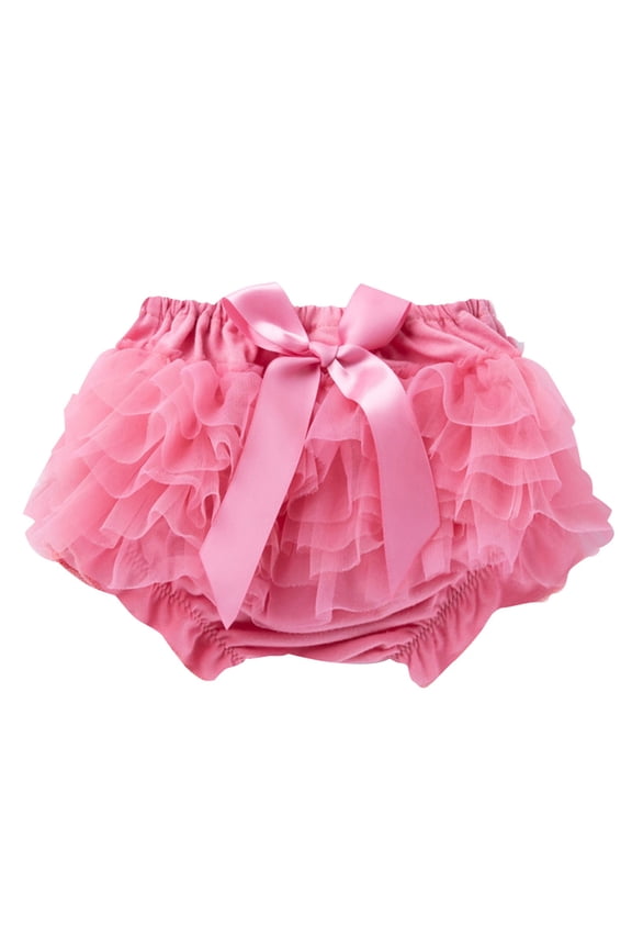 Double-Sided Yarn Mesh Skort Bow Decor Soft PP Pants Stylish Bottoms for Baby Girls 0-2 Years