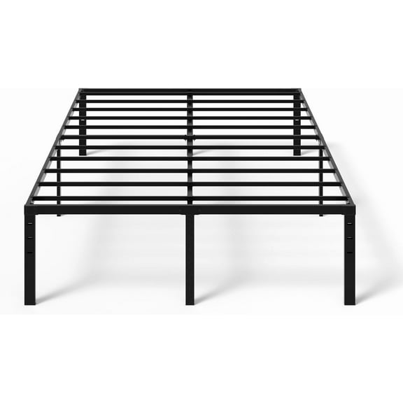 CHTER 16 Inch Full Bed Frame, Heavy Duty Metal Platform, No Box Spring Needed, Steel Slat Support, Easy Assembly, Noise-Free, 14 inch Underbed Storage Space, Black