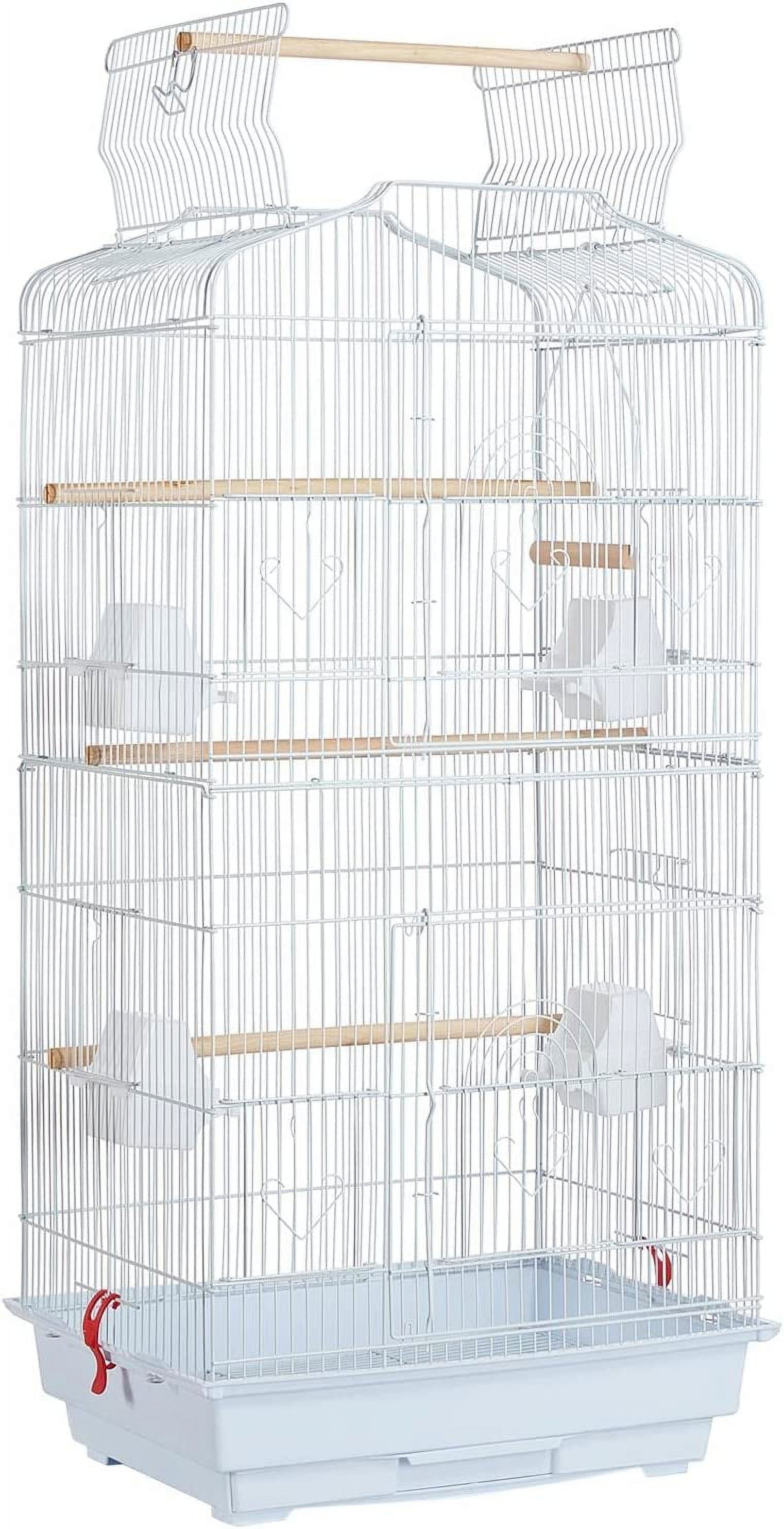 CHTER 41-Inch Portable Hanging Flight Bird Cage for Small Parrots Quaker Cockatiels Sun Parakeets Green Cheek Conures Finches Canary Budgies Lovebirds Travel Bird Cage